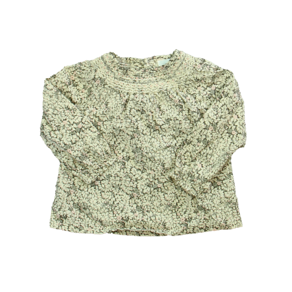 Edgehill Collection Boys Ivory | Pink Floral Blouse size: 12 Months